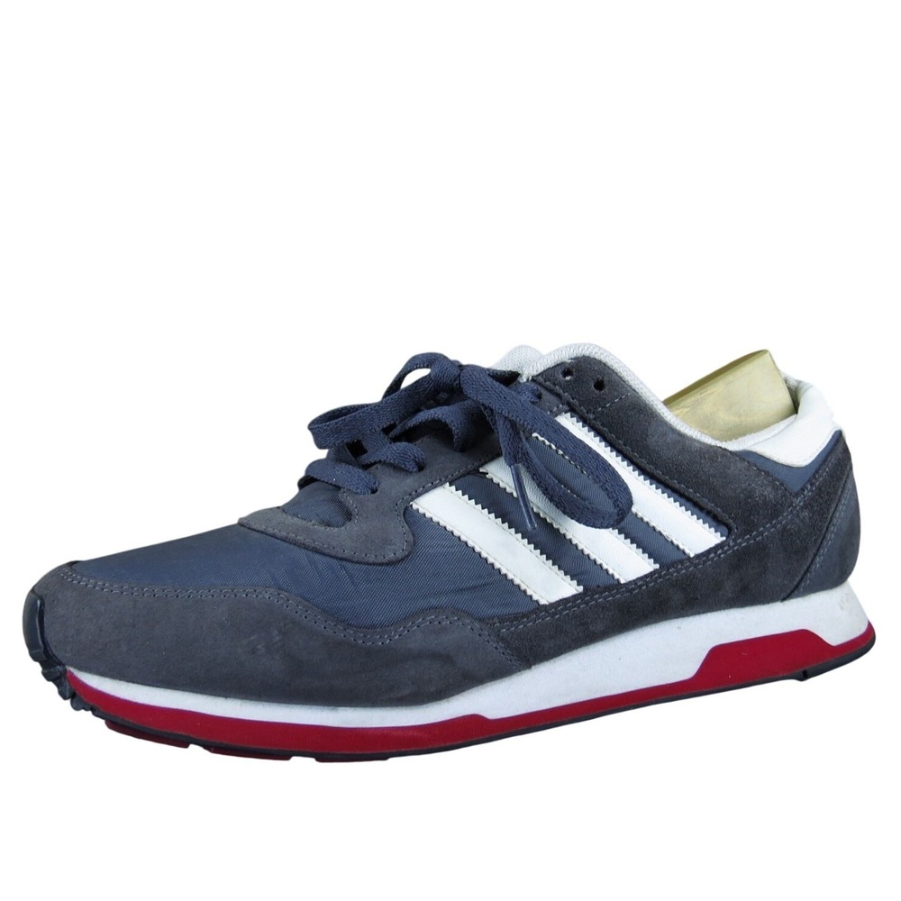 adidas Men Zxznyl Sneaker Gray Leather Size 9.5 Medium Gently Used 2025